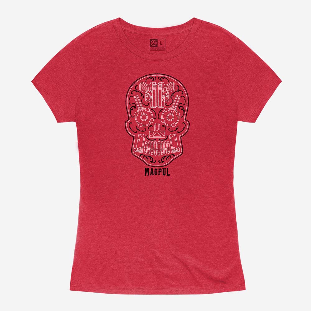 MAGPUL | Women's Sugar Skull Blend T-Shirt | RED HEATHER i gruppen T-SHIRT hos Equipt AB (MAG1218-612)