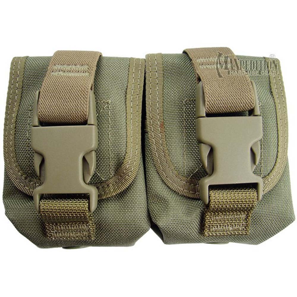 MAXPEDITION | DOUBLE FRAG POUCH | OD GREEN i gruppen NYLONFICKOR hos Equipt AB (1436G)