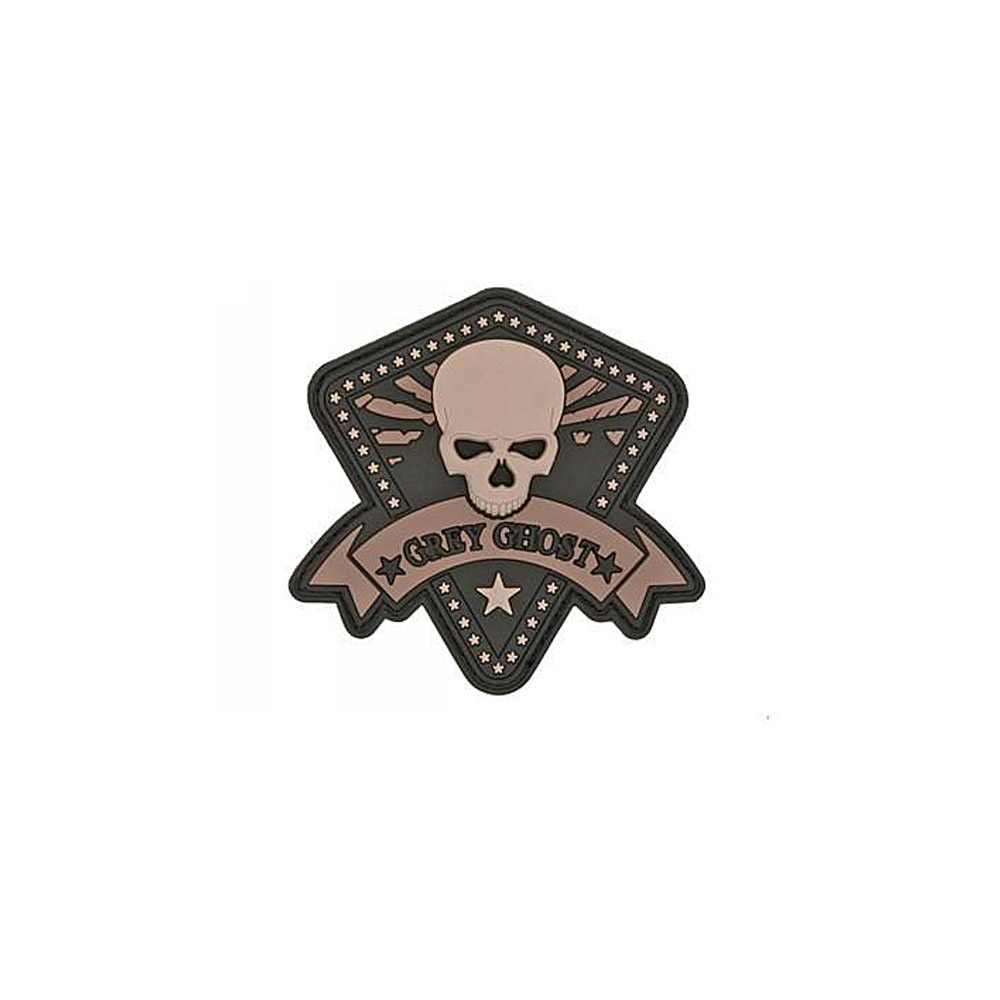 GREY GHOST | Mini PVC Morale Patch | Black  i gruppen PATCHAR hos Equipt AB (2106MINI-BLK)