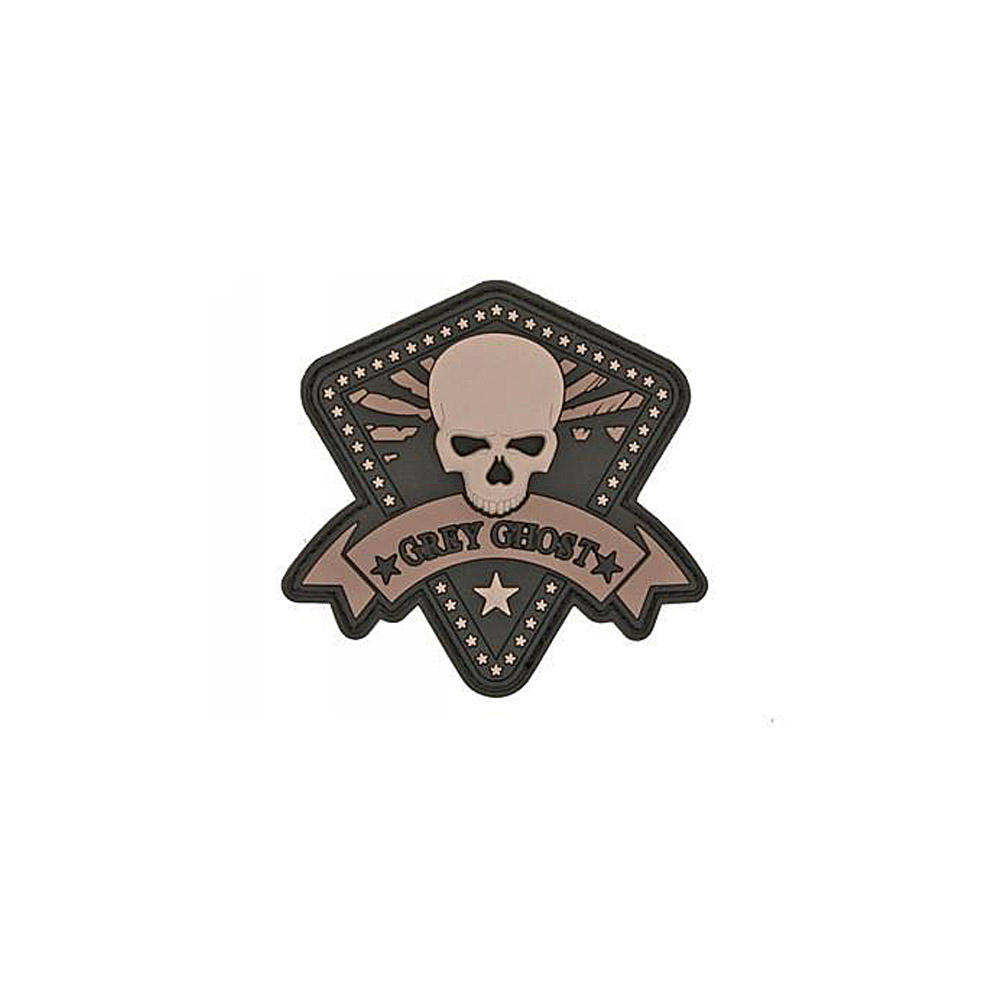 GREY GHOST | PVC Logo Morale Patch | Black i gruppen PATCHAR hos Equipt AB (2106PVC-BLK)