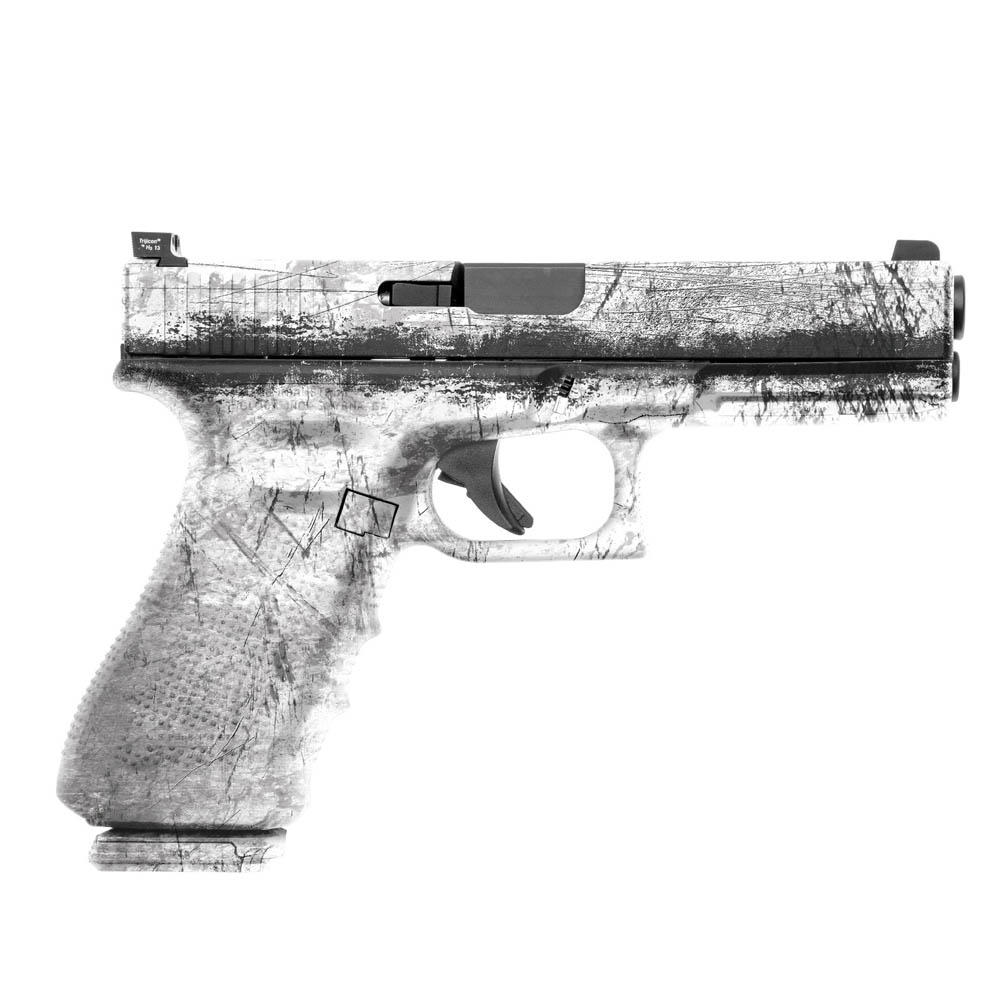 GUNSKINS | Pistol Skin | BattleWorn Snow Trooper i gruppen SPORTSKYTTE hos Equipt AB (CU-98059-PSTL-BWST)
