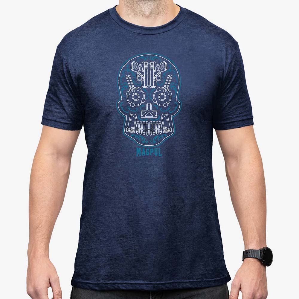 MAGPUL | SUGAR SKULL BLEND T-SHIRT | NAVY HEATHER i gruppen MAGPUL KAMPANJ hos Equipt AB (MAG1217-411)