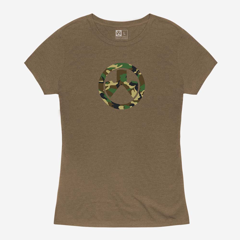 MAGPUL | Women's Woodland Camo Icon Blend T-Shirt | FDE HEATHER  i gruppen MAGPUL KAMPANJ hos Equipt AB (MAG1224-246)