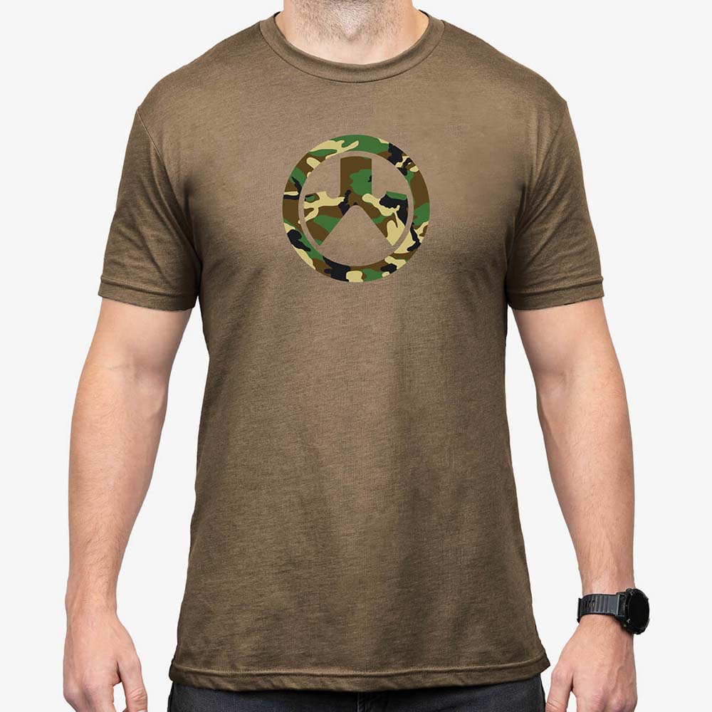 MAGPUL | Woodland Camo Icon Blend T-Shirt | FDE HEATHER i gruppen MAGPUL KAMPANJ hos Equipt AB (MAG1225-246)