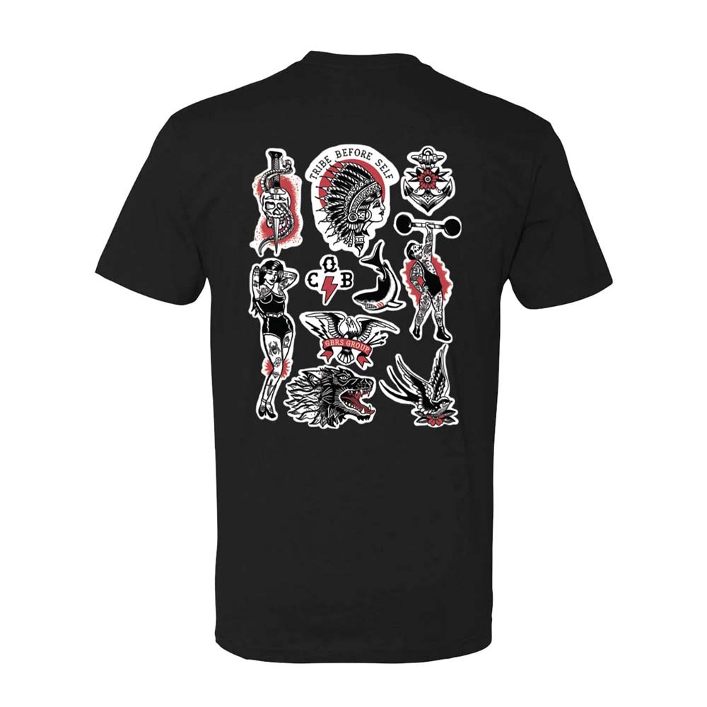 GBRS | TATTOO FLASH SHORT SLEEVE SHIRT | BLACK i gruppen T-SHIRT hos Equipt AB (SS-BLK-TAT)