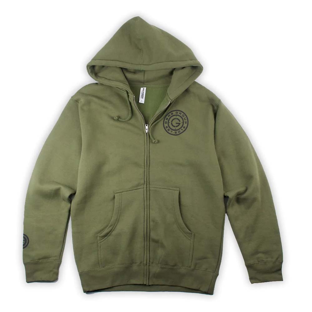 GBRS | INSTRUCTOR ZIP UP HOODIE | OD GREEN i gruppen  hos Equipt AB (ZUH-ODGBLK-INS)