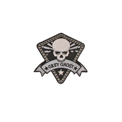 GREY GHOST | Logo Morale Patch | Black