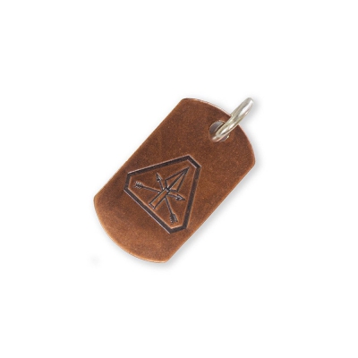 Steel Flame | Copper Dog Tag | Prometheus Platoon w Jump Ring