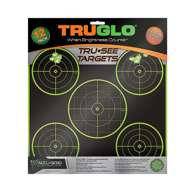 TRUGLO | TRU SEE SPLATTER TARGET 5-BULLSEYE | 12 pack