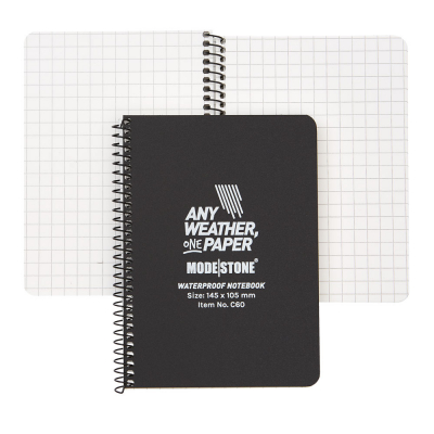 MODESTONE | 145x105 mm Notebook | 50 blad/100 sidor | Svart 