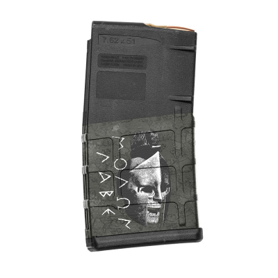 GUNSKINS | AR-10 Mag Skin | GS Molon Labe Black