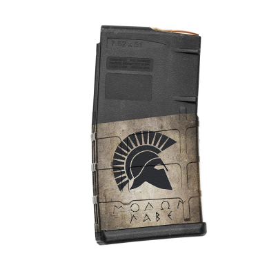 GUNSKINS | AR-10 Mag Skin | GS Molon Labe Tan