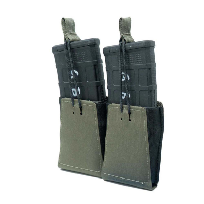 GBRS | DOUBLE RIFLE MAGAZINE POUCH | BUNGEE RETENTION | RANGER GREEN | 5.56
