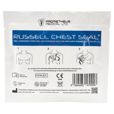  PROMETHEUS MEDICAL | RUSSEL CHEST SEAL | 20 x 15 cm