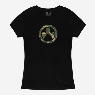 MAGPUL | WOMEN'S WOODLAND CAMO ICON BLEND T-SHIRT | BLACK