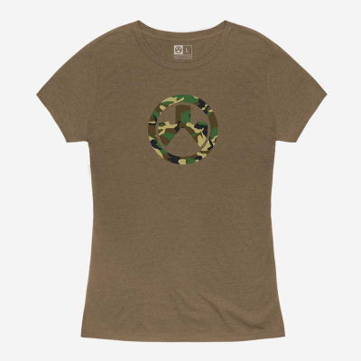 MAGPUL | Women's Woodland Camo Icon Blend T-Shirt | FDE HEATHER 