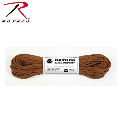 Rothco Nylon Paracord Type III 550 LB 100FT | Chocolate