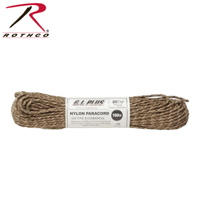 Rothco Nylon Paracord Type III 550 LB 100FT | Desert Camo