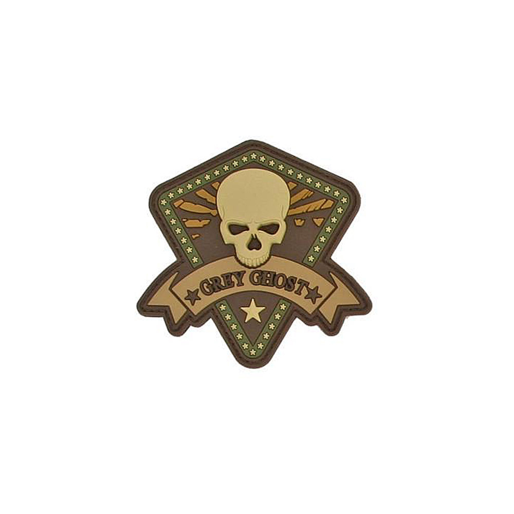 GREY GHOST | PVC Logo Morale Patch | Coyote
