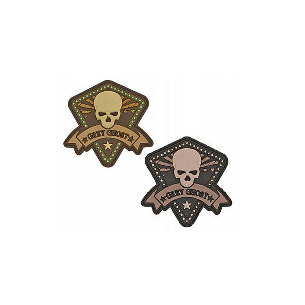 GREY GHOST | PVC Logo Morale Patch | Coyote