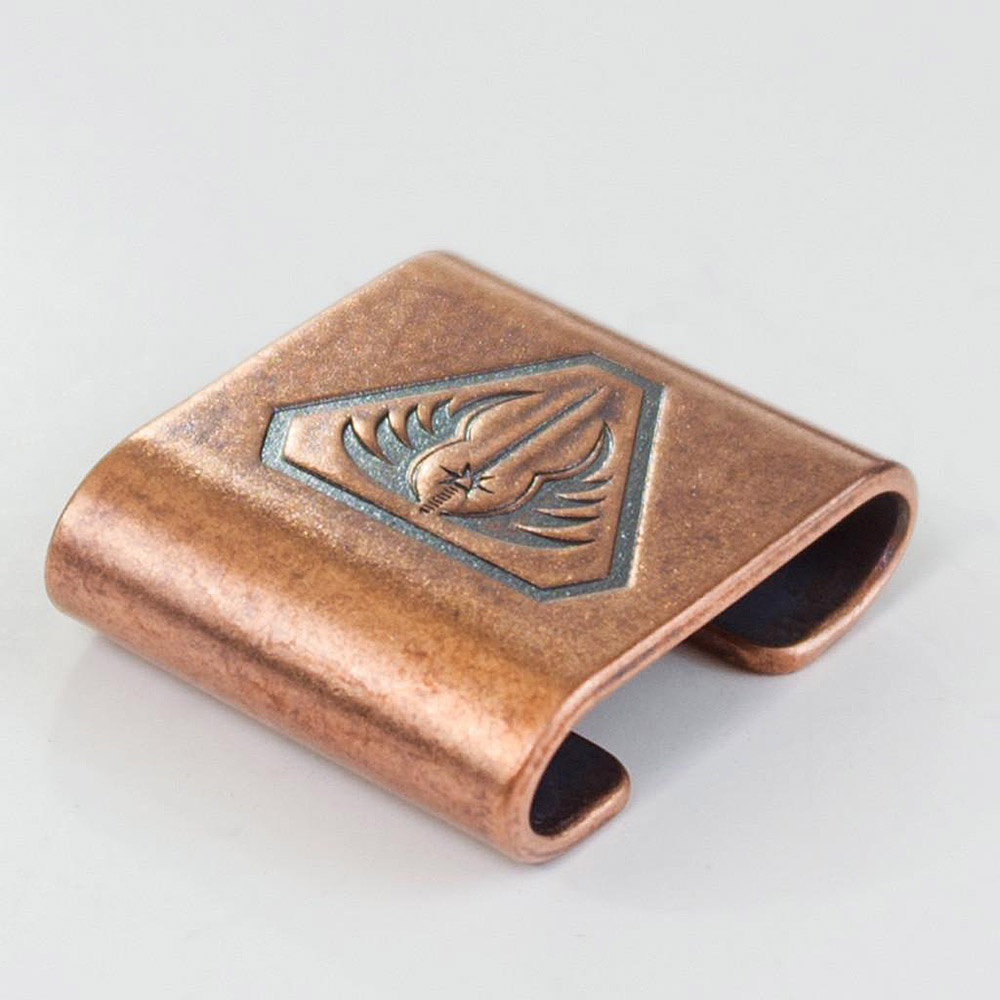 Steel Flame | Copper MOLLE Clip | Gray Knights