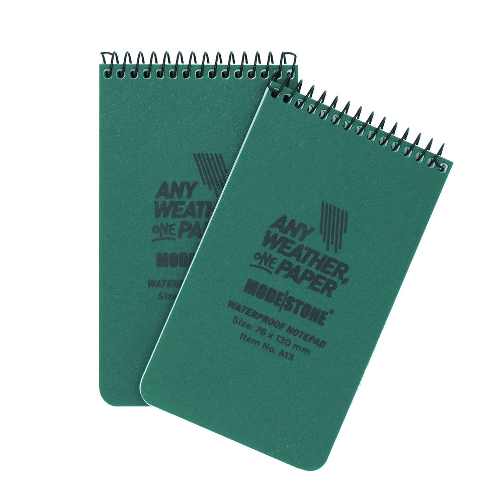 MODESTONE | 76x130 mm Notepad | 50 blad/100 sidor | Gr�n