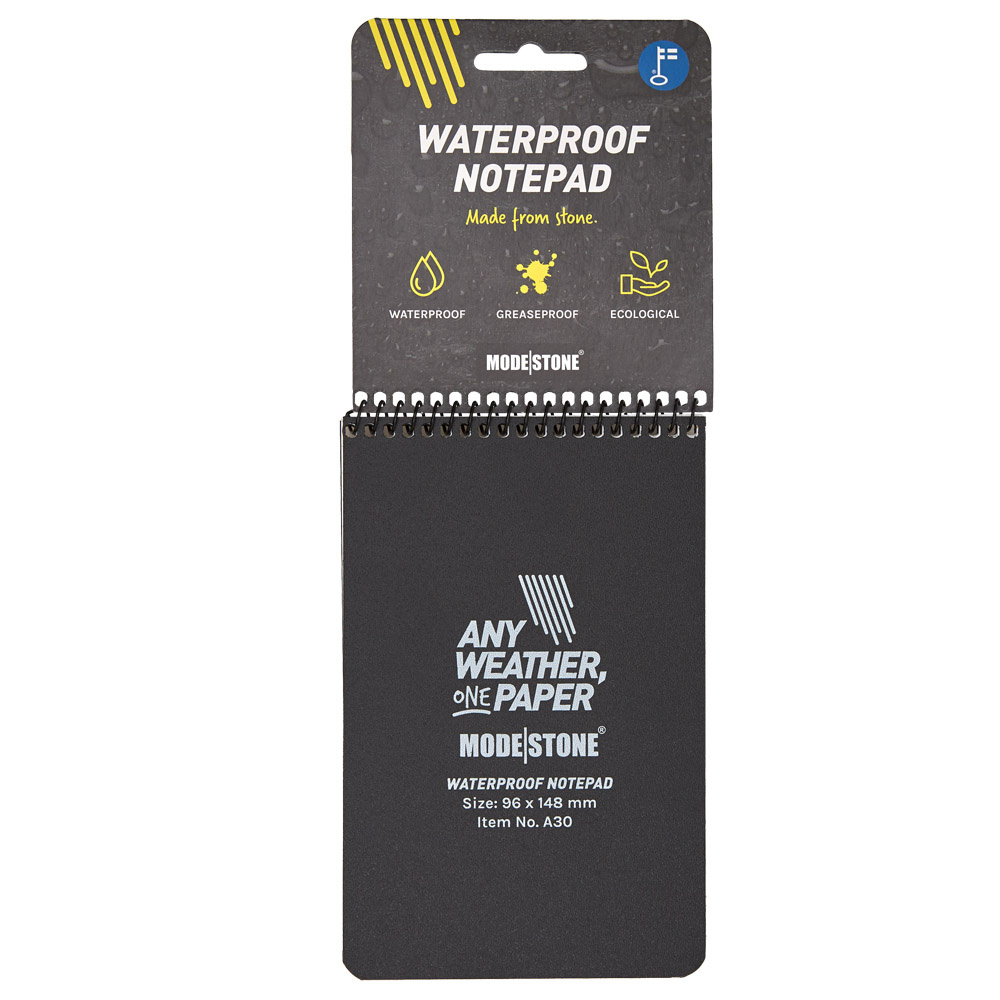 MODESTONE | 96x148 mm Notepad | 50 blad/100 sidor | Svart 