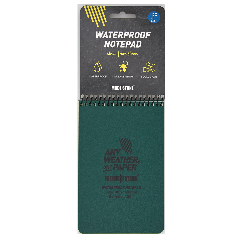 MODESTONE | 96x148 mm Notepad | 50 blad/100 sidor | Gr�n