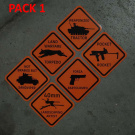 BLACK TRIDENT | DANGER ZONE STICKERS BLACK TRIDENT | DANGER ZONE STICKERS