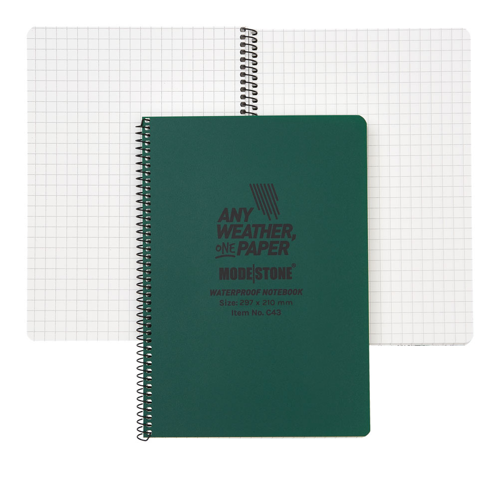 MODESTONE | 210x297 mm Notebook | 50 blad/100 sidor | Gr�n