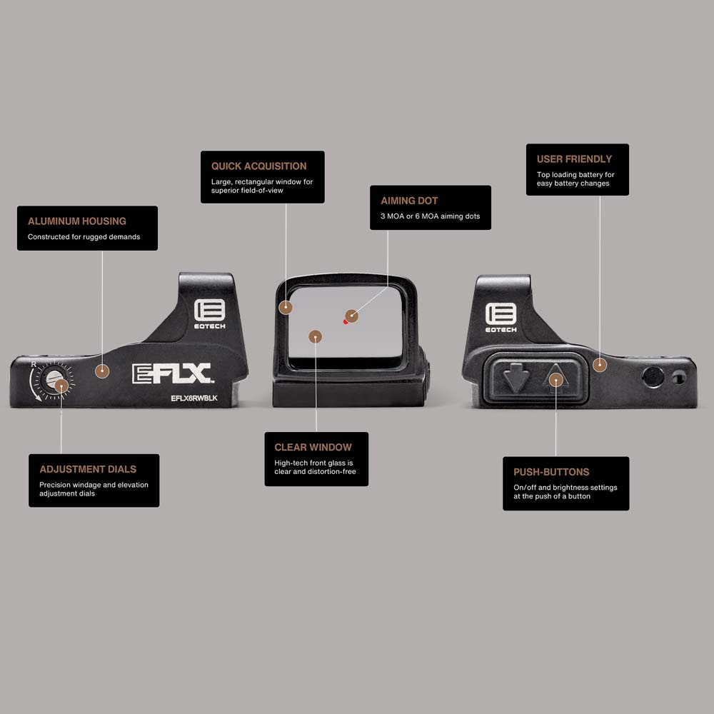 EOTECH | EFLX MINI RED DOT SIGHT | 6 MOA 
