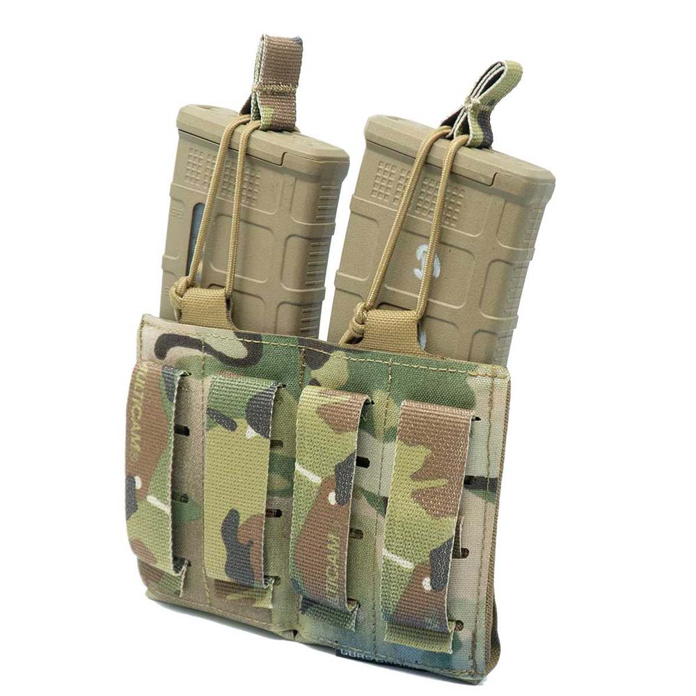 GBRS | DOUBLE RIFLE MAGAZINE POUCH | BUNGEE RETENTION | RANGER GREEN | 5.56