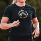 MAGPUL | WOMEN'S WOODLAND CAMO ICON BLEND T-SHIRT | BLACK MAGPUL | WOMEN'S WOODLAND CAMO ICON BLEND T-SHIRT | BLACK