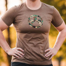 MAGPUL | Women's Woodland Camo Icon Blend T-Shirt | FDE HEATHER 
