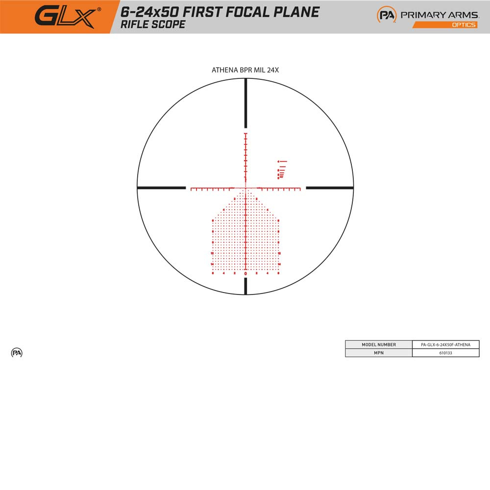  PRIMARY ARMS | GLx | 6-24X50 | FFP | BLACK
