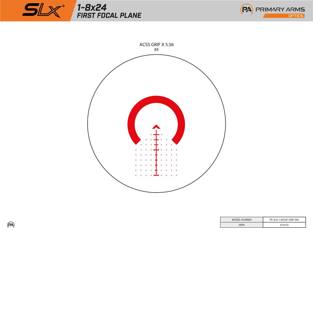 PRIMARY ARMS | SLx | 1-8X24 | FFP | BLACK