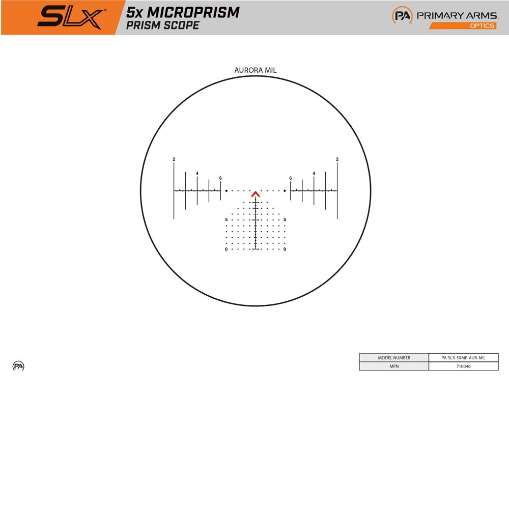  PRIMARY ARMS | SLx | 5X MICROPRISM | BLACK