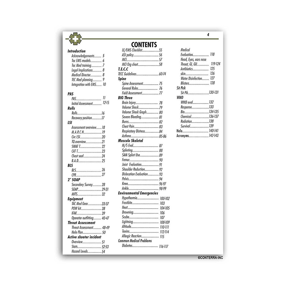 CONTERRA | Tactical Medical Field Guide