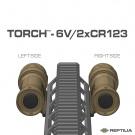 REPTILIA | TORCH | 6V/2X CR123 | M-LOK | LIGHT BODY | RIGHT SIDE REPTILIA | TORCH | 6V/2X CR123 | M-LOK | LIGHT BODY | RIGHT SIDE
